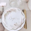Best 8 Assiettes Carton Bapt Me Pampas Fleurs De Coton Theme Bapteme