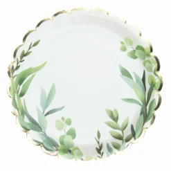 Badaboum 8 Assiettes Carton Eucalyptus 23Cm