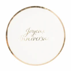 Outlet 8 Assiettes Carton Joyeux Anniversaire Rose Gold Theme Joyeux Anniversaire