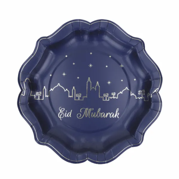 Clearance 8 Assiettes Eid Mubarak 23Cm Theme Eid Mubarak & Ramadan