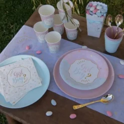 Clearance 10 Assiettes En Carton Girl Or Boy Theme D Co Baby Shower