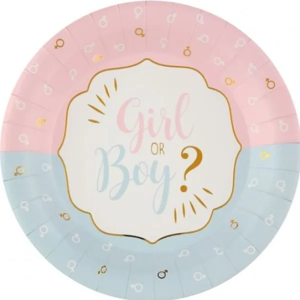 Clearance 10 Assiettes En Carton Girl Or Boy Theme D Co Baby Shower