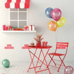Discount 8 Ballons Chrome Joyeux Anniversaire Theme Joyeux Anniversaire