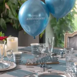 New 6 Ballons Gonflables Joyeux Anniversaire Bleu Canard 30 Cm Theme Joyeux Anniversaire