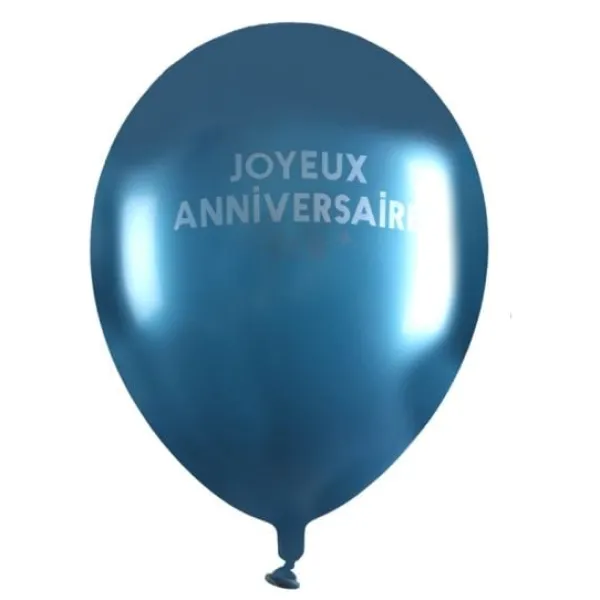New 6 Ballons Gonflables Joyeux Anniversaire Bleu Canard 30 Cm Theme Joyeux Anniversaire