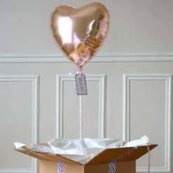 Badaboum 5 Ballons Gonflables Nacr S Coeur Rose Gold 28Cm