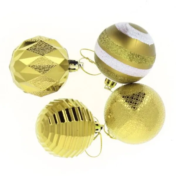 Badaboum 16 Boules De Noel Luxe Or 6Cm Discount