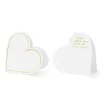 Badaboum 10 Cartes De Table Coeurs Blanc Et Or