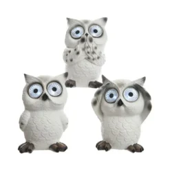 Badaboum 3 Chouettes Lumineuse Acrylique Solaire Best