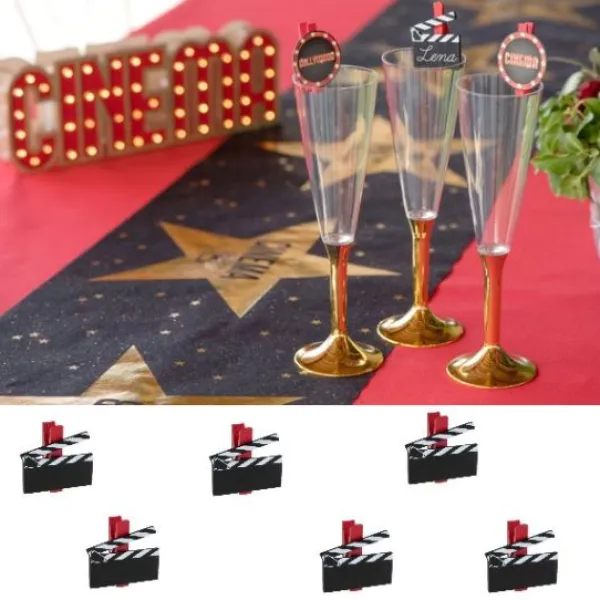 6 Clip Clap Hollywood Cinema Sur Pince Theme Cinema