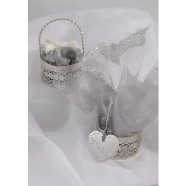 Badaboum 12 Coeur D Co Paillet Argent