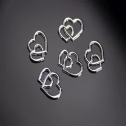 Badaboum 25 Coeurs Argent S Entrela S Pour Boites Drag Es