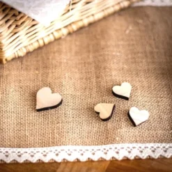 Badaboum 12 Coeurs D Coratifs En Bois 2.5 Et 3.5 Cm