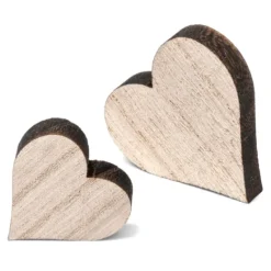 Badaboum 12 Coeurs D Coratifs En Bois 2.5 Et 3.5 Cm