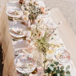 Online 100 Confettis De Table Dahlia Blanc Et Pastel Theme Deco Pastel