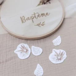 New 100 Confettis De Table Pampa Fleur De Coton Theme D Co Baby Shower