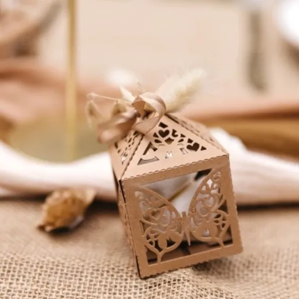 Badaboum 20 Contenants Drag Es Cages Papillons Kraft 5 X 7.5 Cm