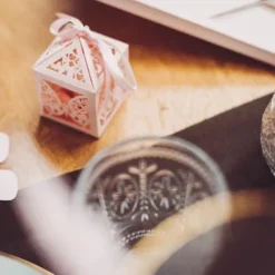 Badaboum 20 Contenants Dragees Cage A Papillon Rose