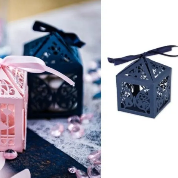 Badaboum 20 Contenants Dragees Cage A Papillon Bleu Marine