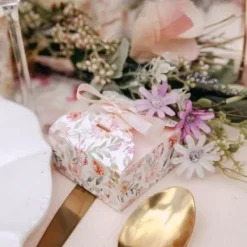 Outlet 10 Contenants Dragees Dahlia Blanc Pastel Theme Deco Pastel