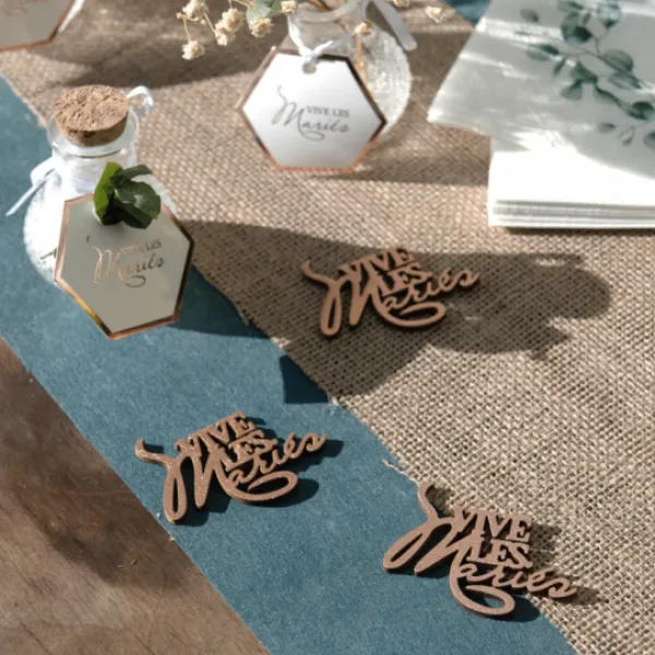 Badaboum 10 D Corations De Table Vive Les Mari S Rose Gold