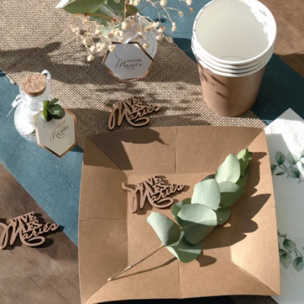 Badaboum 10 D Corations De Table Vive Les Mari S Rose Gold