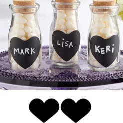 Badaboum 24 Etiquettes Ardoises Adh Sives Coeur