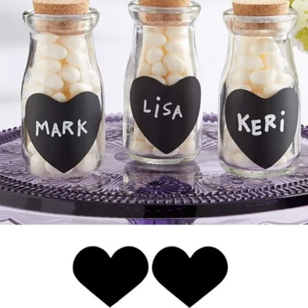 Badaboum 24 Etiquettes Ardoises Adh Sives Coeur