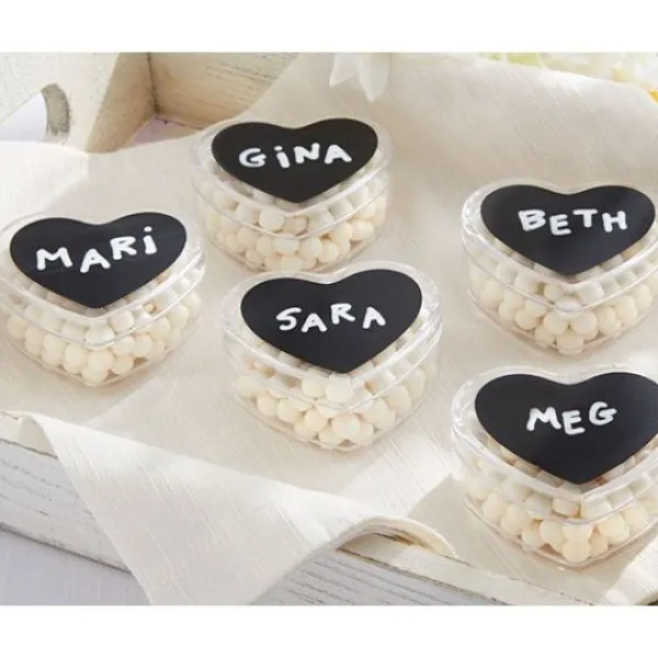 Badaboum 24 Etiquettes Ardoises Adh Sives Coeur