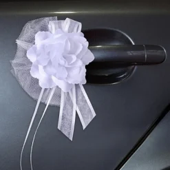 Badaboum 4 Fleurs Décoration Mariage Blanche Pour Voiture Best