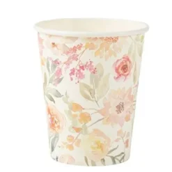 Outlet 8 Gobelets En Carton Dahlia Blanc Et Pastel Theme Deco Pastel