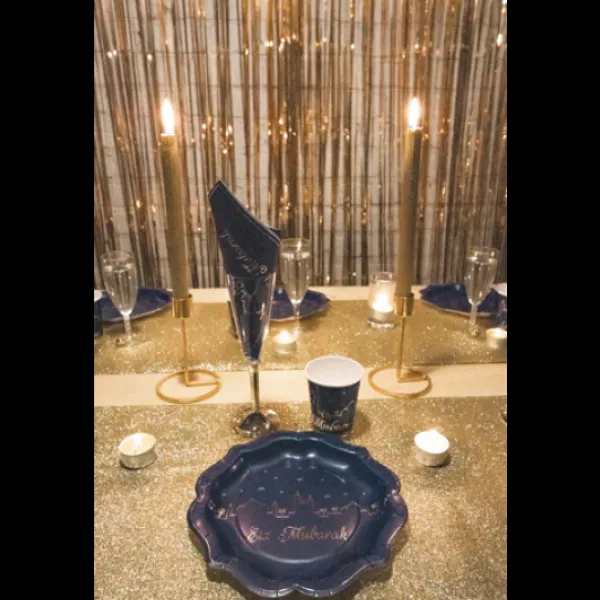 New 8 Gobelets En Carton Eid Mubarak 200Ml Theme Eid Mubarak & Ramadan