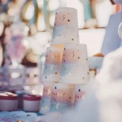 Hot 8 Gobelets En Carton Gender Reveal Theme Cinema