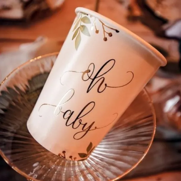 Online 8 Gobelets En Carton Oh Baby Theme D Co Baby Shower