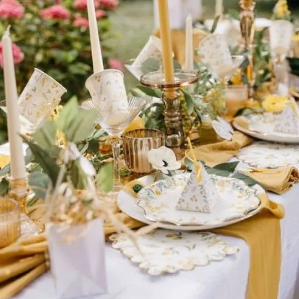 8 Gobelets En Carton Theme Mimosa Citrons Theme Cinema