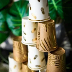 Discount 8 Gobelets En Carton Theme Tropichic Theme Cinema