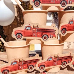 Online 8 Gobelets En Carton Theme Pompier Theme Cinema
