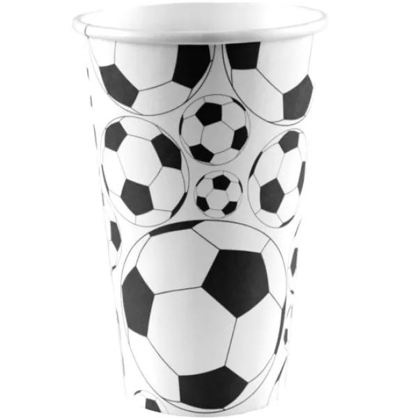 10 Gobelets En Carton Verre Bi Re Football 10 X 14 Cm - 50 Cl Theme Deco Football