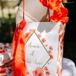 Badaboum 4 Grands Sacs Cadeaux Theme Coquelicots