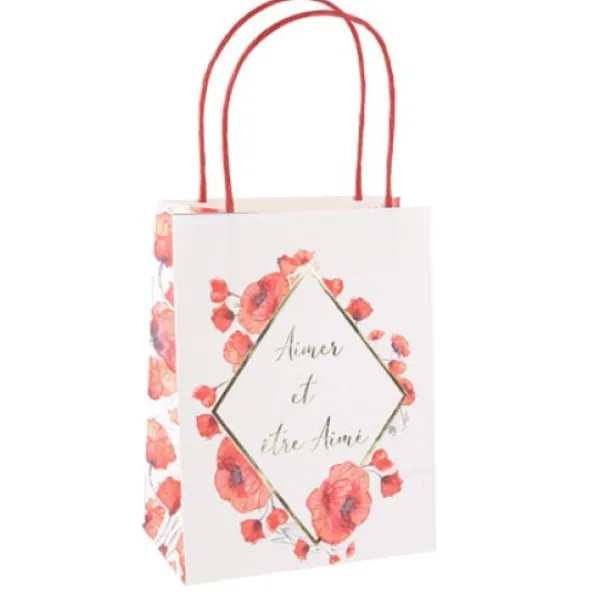 Badaboum 4 Grands Sacs Cadeaux Theme Coquelicots