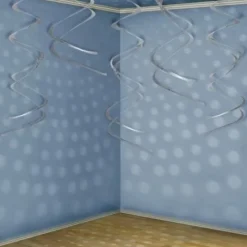 Badaboum 5 Guirlandes Serpentins Argent A Suspendre X 5 Pi Ces