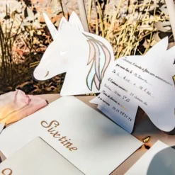 8 Invitations Theme Licorne Pastel Theme Deco Pastel