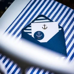 Badaboum 10 Invitations Theme Marin Ancre Mariniere Hot