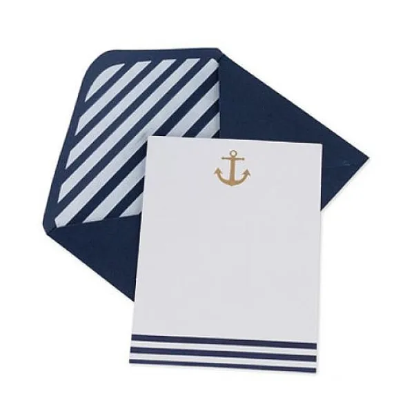 Badaboum 10 Invitations Theme Marin Ancre Mariniere Hot