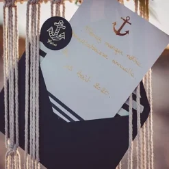 Badaboum 10 Invitations Theme Marin Ancre Mariniere Hot