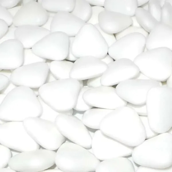 Badaboum 1 Kilo De Dragees Coeur Blanc Au Chocolat