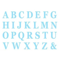 Badaboum 48 Lettres Adh Sives Bleu Ciel En Carton