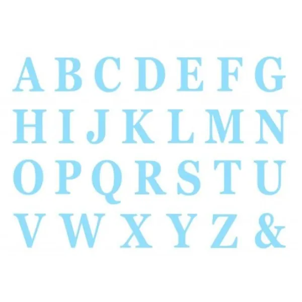 Badaboum 48 Lettres Adh Sives Bleu Ciel En Carton