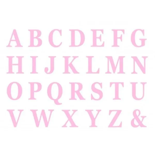 Badaboum 48 Lettres Adh Sives Rose En Carton