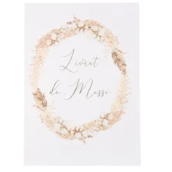 Best 10 Livrets De Messe Bapt Me Pampas Fleurs De Coton Theme Bapteme
